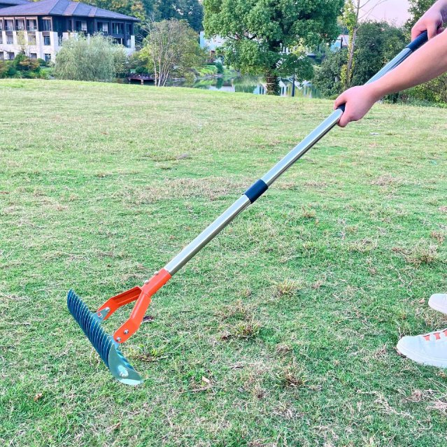 Factory Direct Sale Stainless Steel Garden Rake Lawn Weed Rake Garden Tools