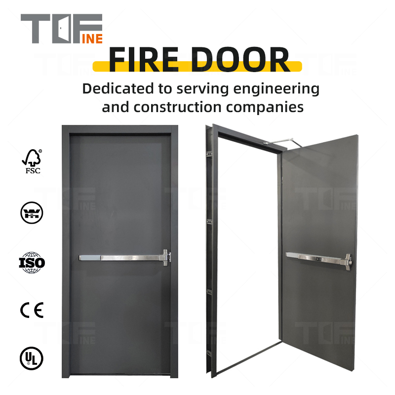 En Certified European Standard 60 Asico Fire Resistance Rated Protection Exit Doors with Kickplate Accessories Size Wide 1200