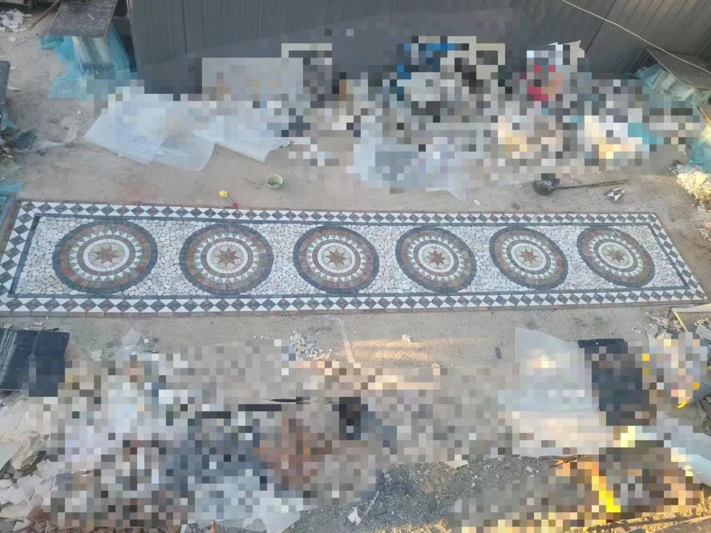 Outdoor Natural Slate Stone Mosaic Century Mosaic Waterjet Design