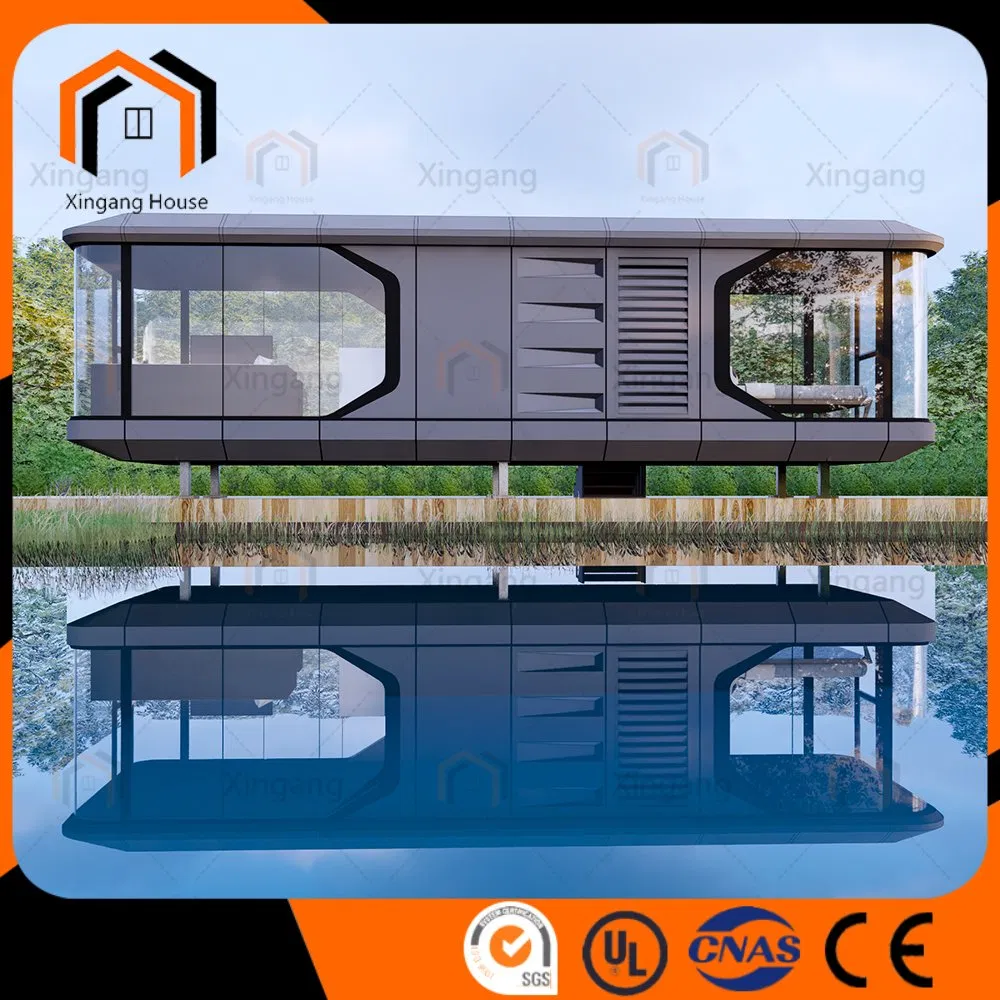 Prefabricated Modular Container Prefabricated Space Capsule House with Kitchen and 2 Rooms