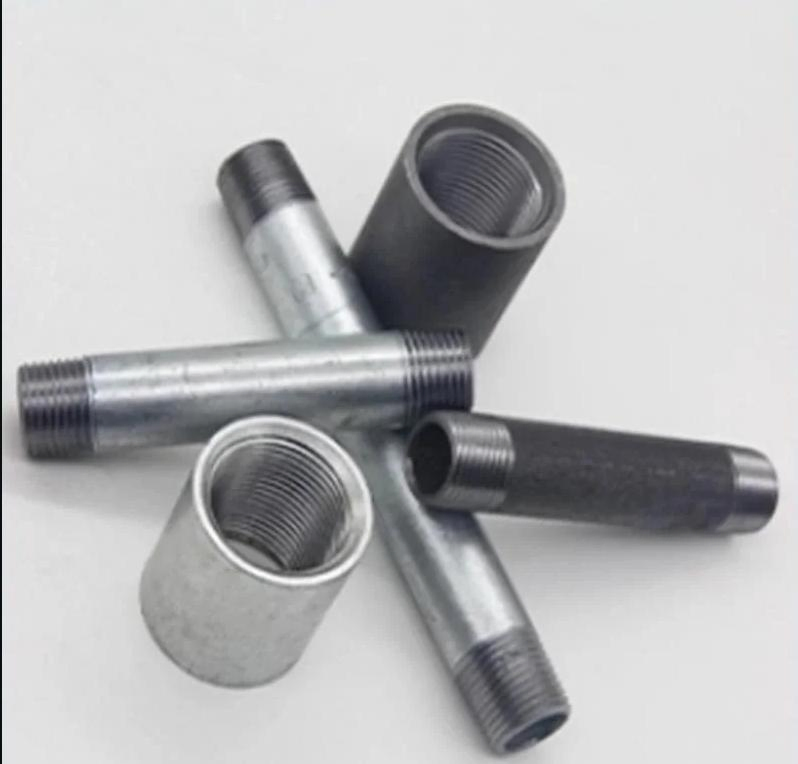 Durable Steel Pipe Fittings with Threaded Nipples for Versatile Connections