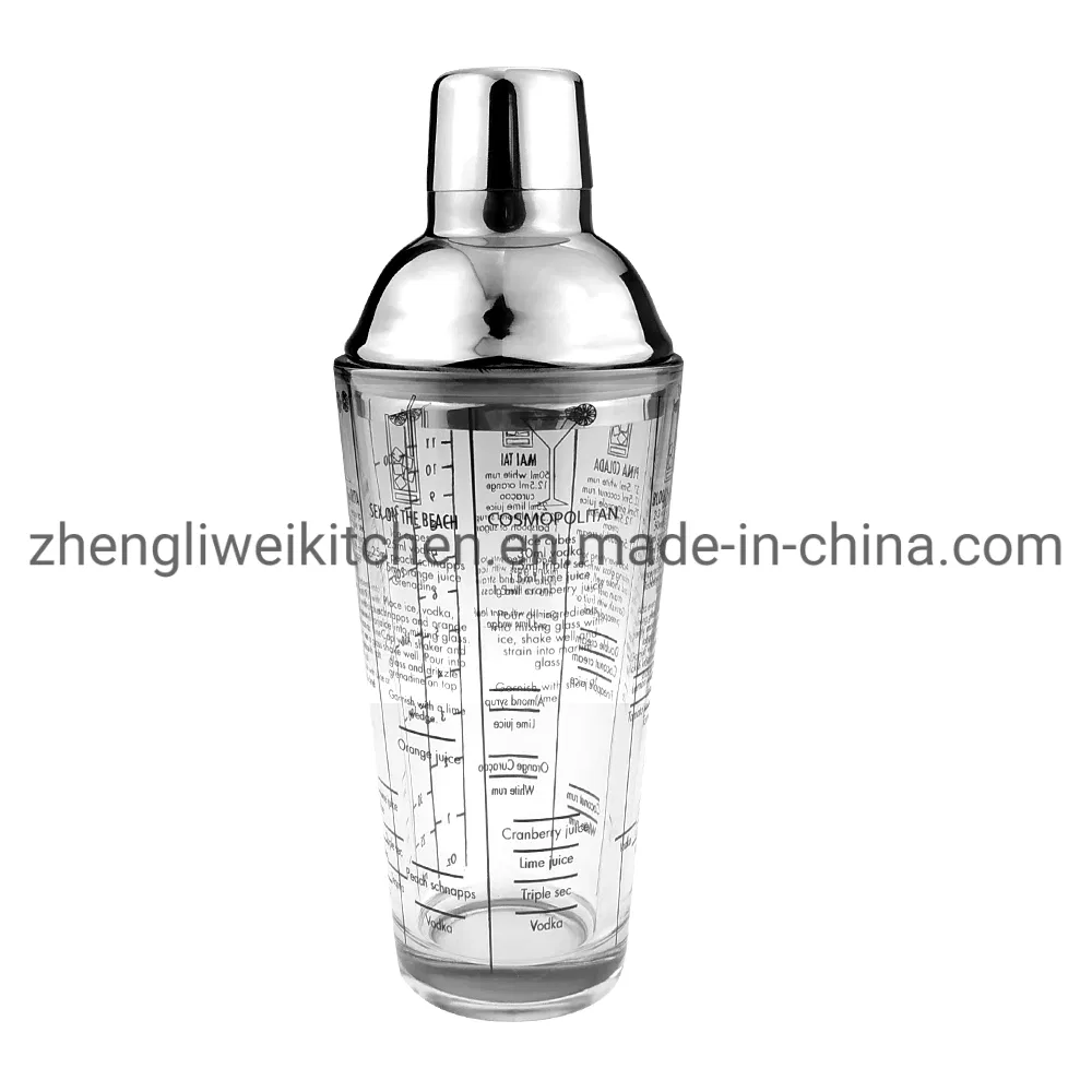 Шейкер для коктейлей стеклянный с рецептами