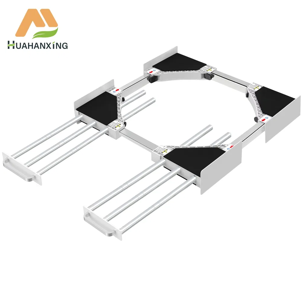 Adjustable Width Washing Machine and Dryer Connecting Frame for Customizable Appliance Fit