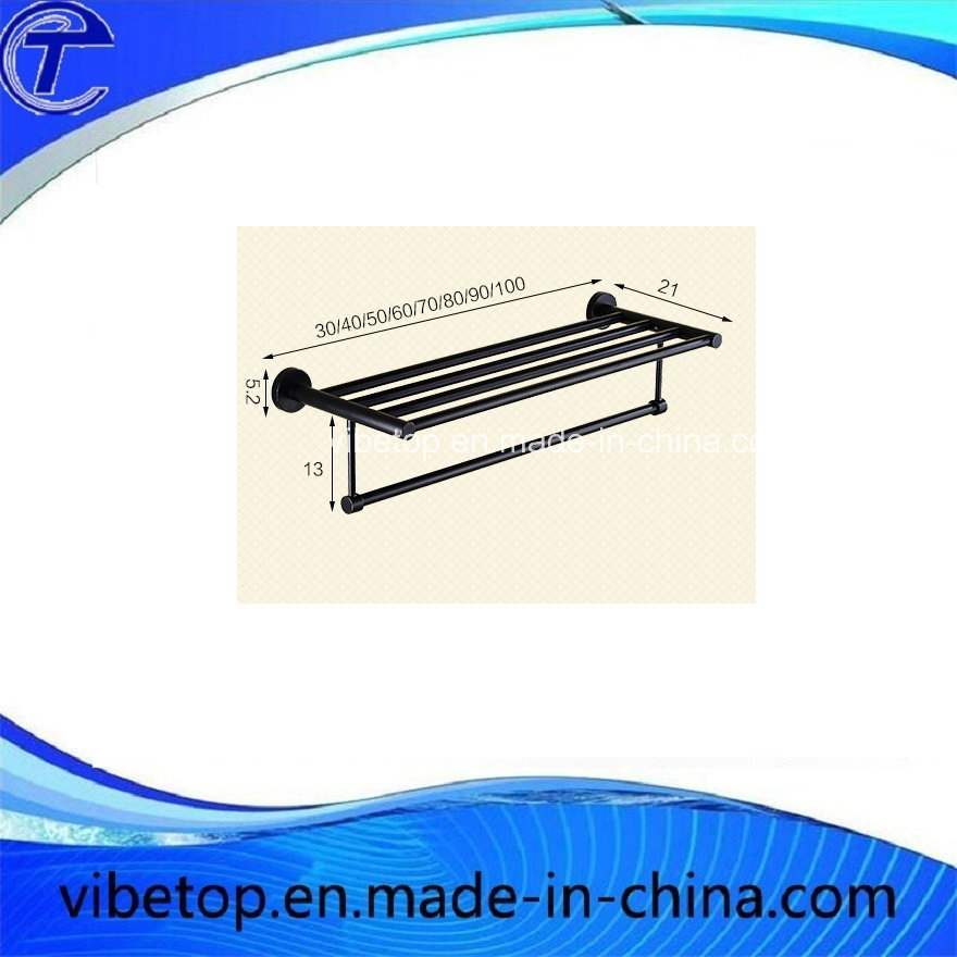 Stainless Steel Bathroom Black Towel Ring Towel Rack