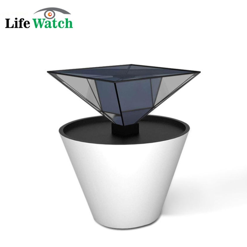 Hot Sell 32-Inch 2K/4K Virtual Holographic Projection 3D Pyramid Stereo Imaging 360 Degree Transparent Display LCD Hologram Showcase Cabinet Screen