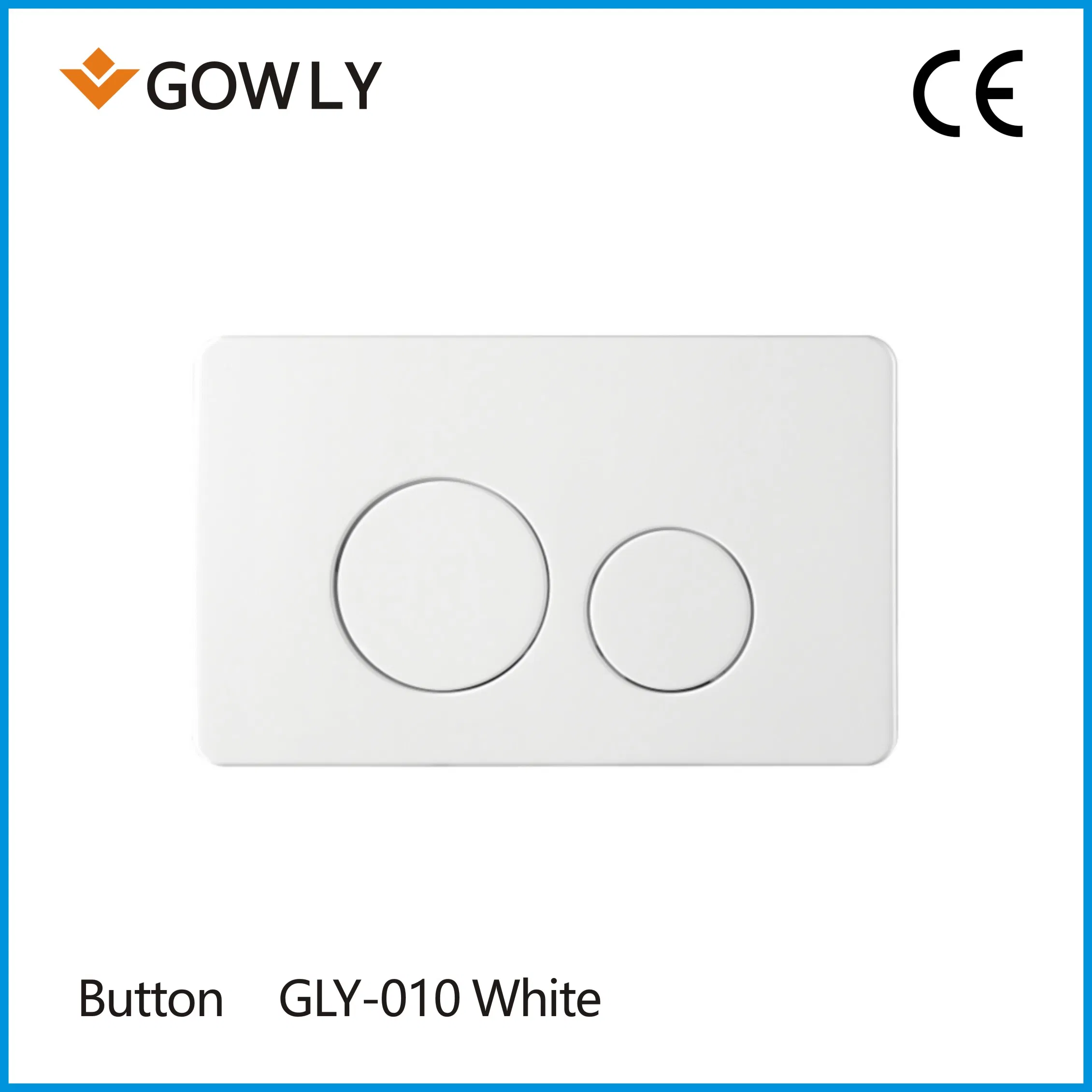 Top-Press and Front-Press ABS Plastic Adapts to Low-Profile Concealed Water Tank Double Flush Panel