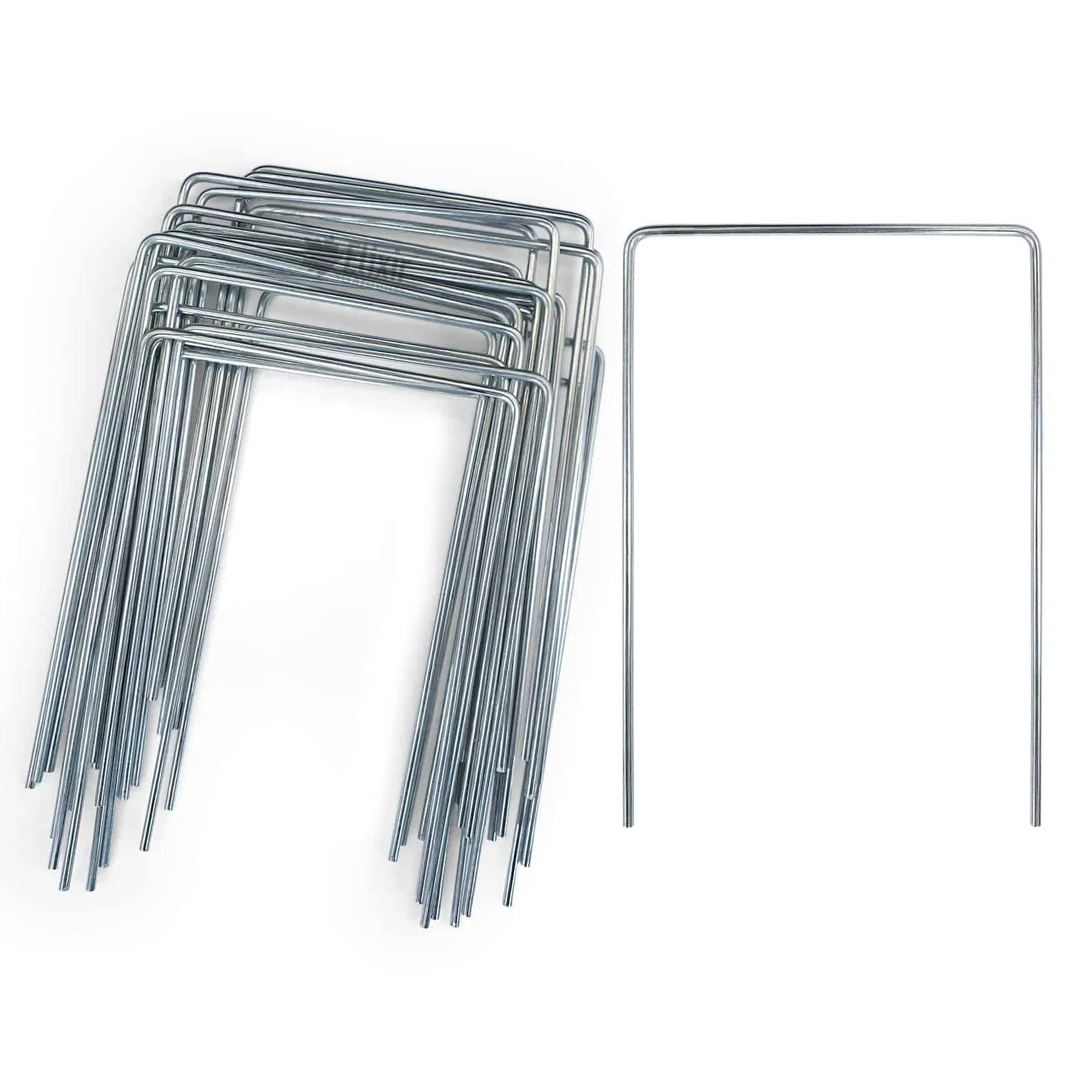 6" Strong Galvanised Ground Staples
