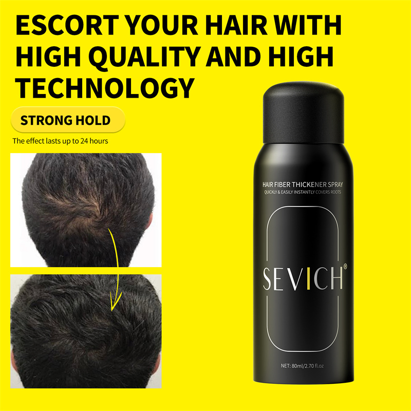New Custom Organic Instant Strong Hold Hair Volume Fibers Root Touch up Spray