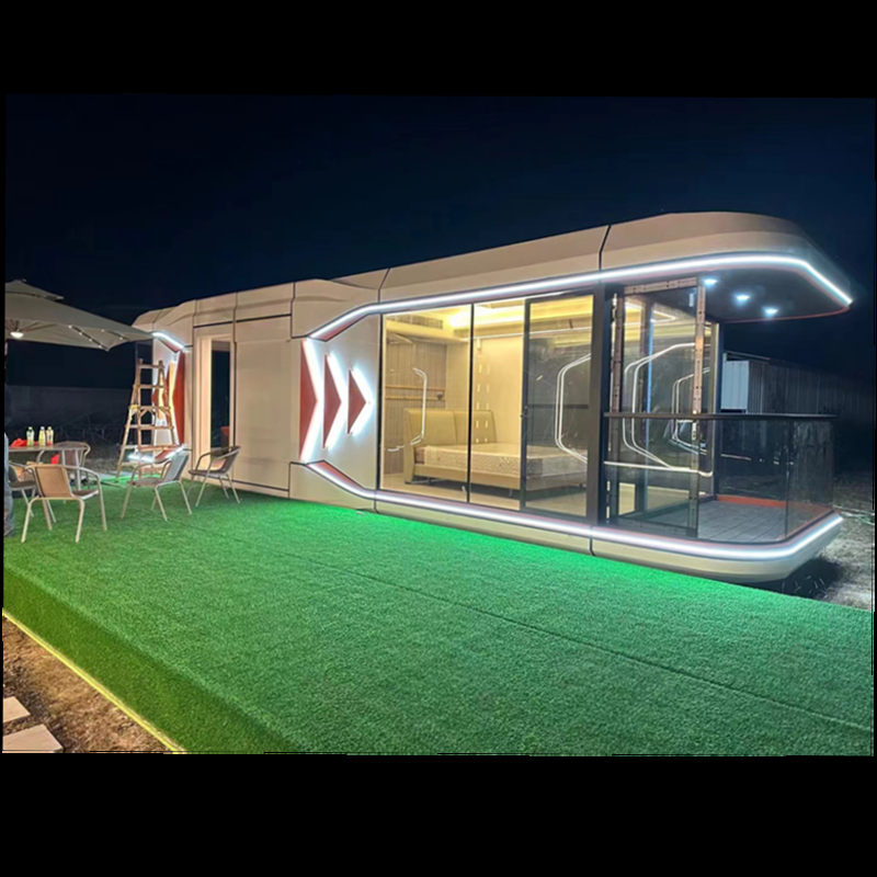 Luxury Camping Space Capsule Glass Moving House for Camping, and Vacations