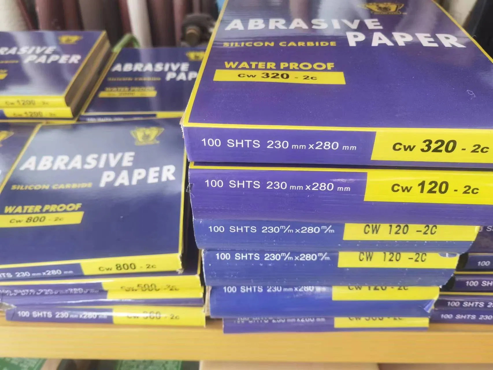 Водостойкая наждачная бумага для авто, латексная основа