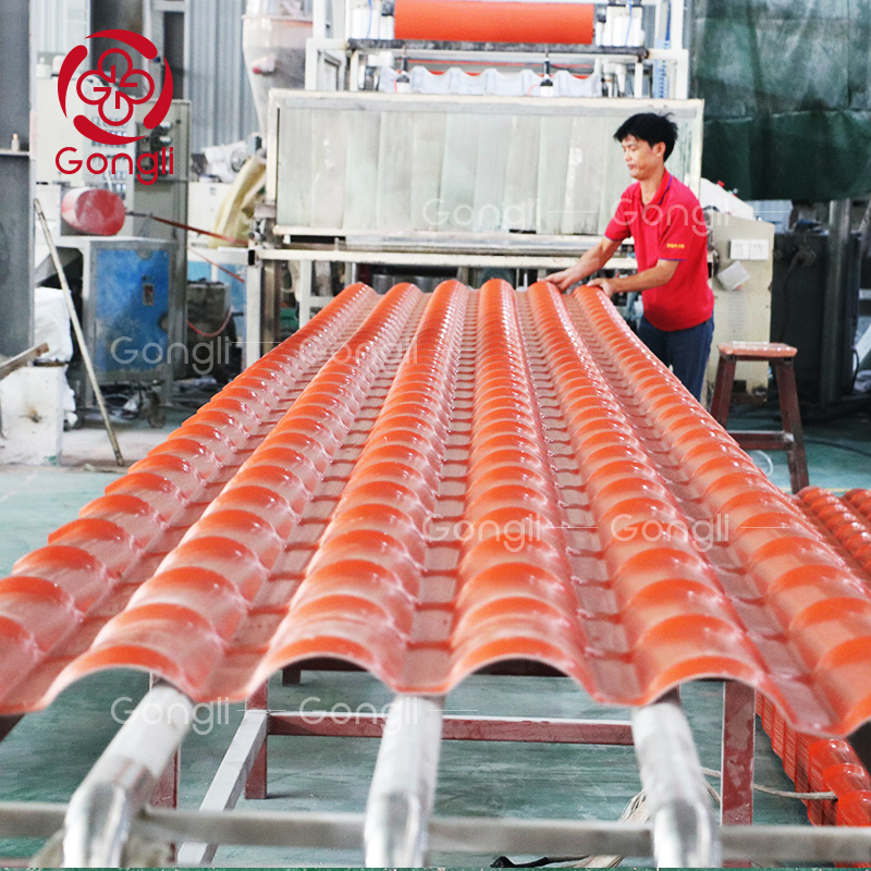 Various Types of Tile Roof Long Span Recycled Plastic Material ASA PVC Roofing Tile 3 Layer