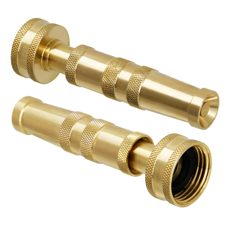 Adjustable Power Sprayer Brass Twist Garden Hose Nozzle