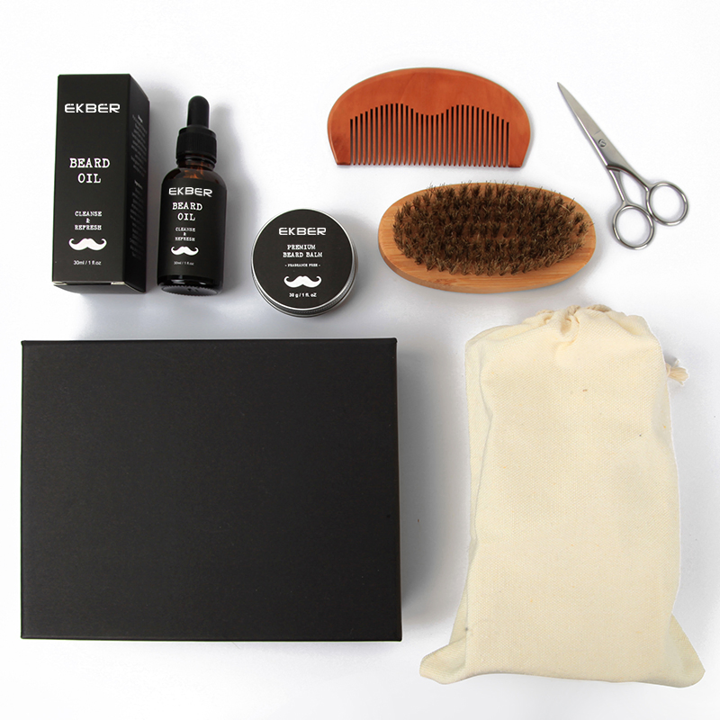 Wholesale Ekber Minute Beard Grooming Kit for Men Moisture Repair Skin Care