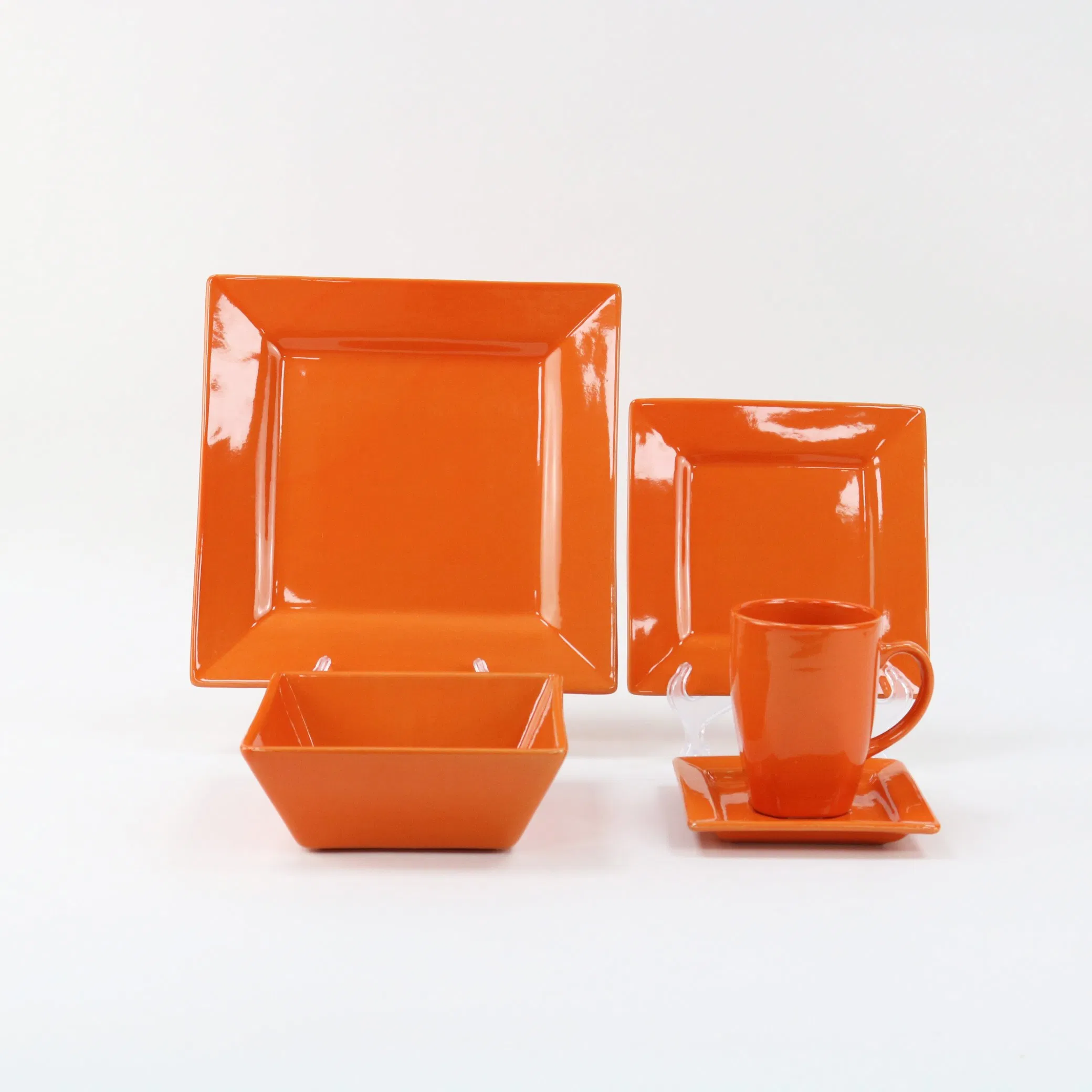 16PCS Round 1c Glaze Dinner Set Available in Multiple Colors