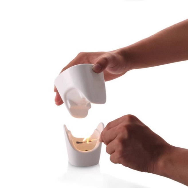 Creative Ceramic Chocolate Fondue Cup with Separate Base Mini Cheese Fondue Warmer Dessert Melting Pot Wholesale