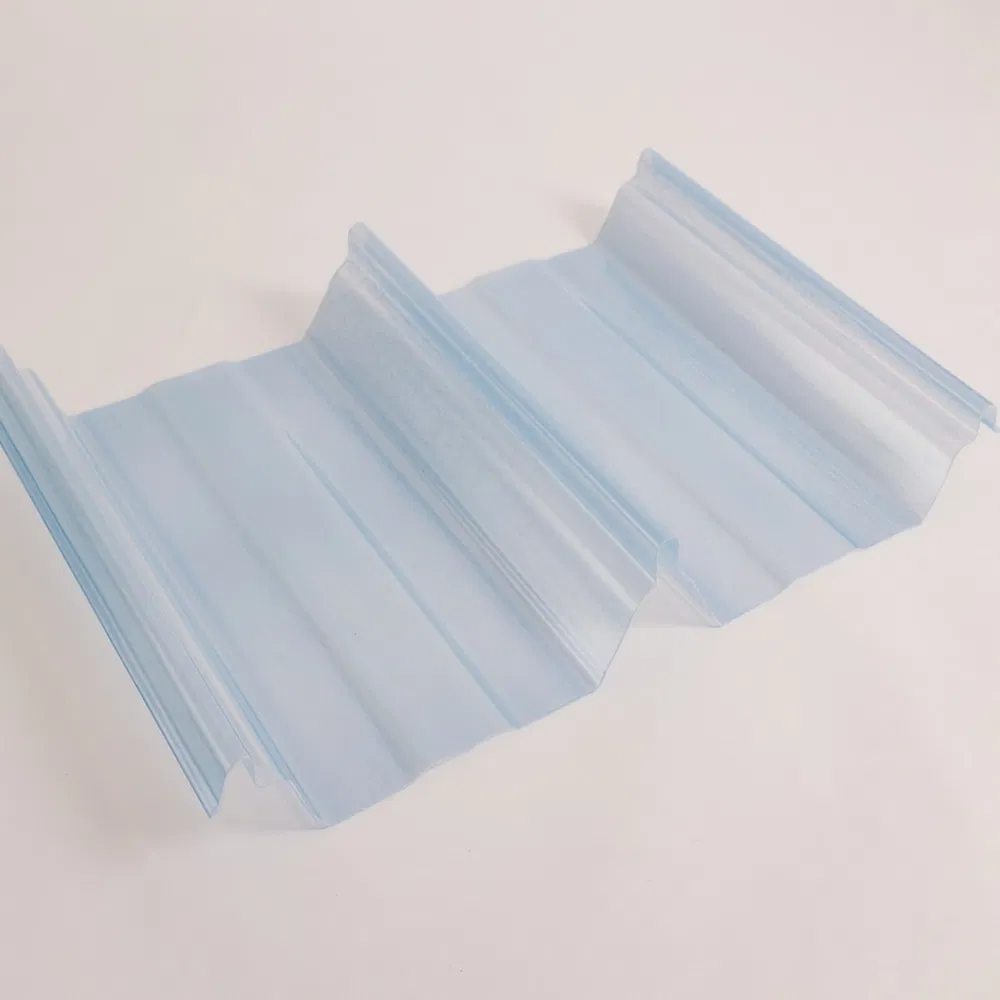 1mm Thickness Transparent Corrugated Fiberglass Sheet Clear FRP Sheet GRP Clear Sheet