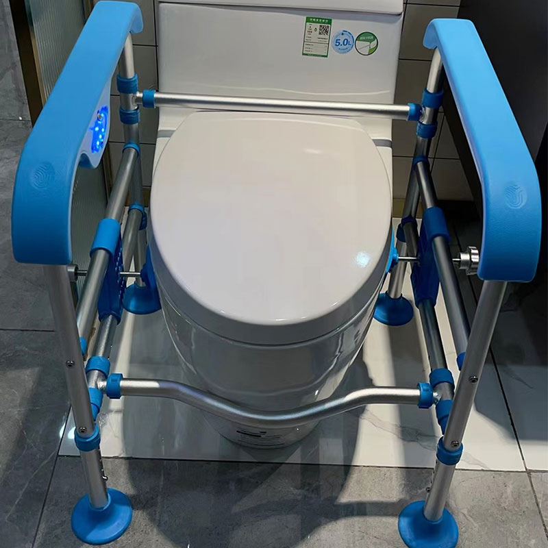 Foldable Toilet Safety Rails with Non-Slip Rubber Feet