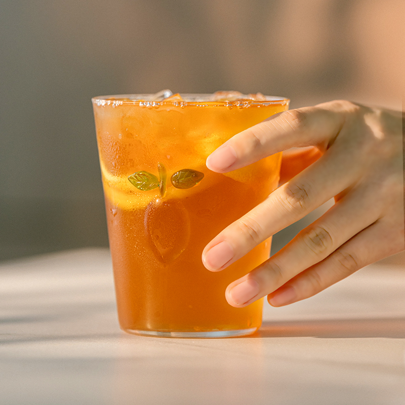 Lemon Glass Cup High Borosilicate Glass Fruit Tumbler