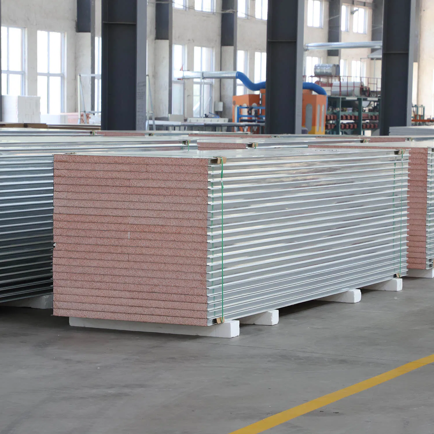 Fireproof Sandwich Panels/Rock Wool/PU/EPS /Aircraft/Factory/50mm-200mm
