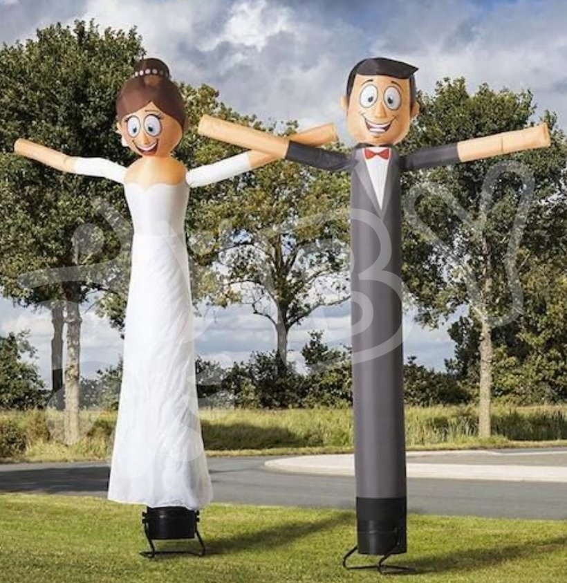 Inflatable Bride and Groom Character Model Outdoor Wedding Balloon Decoration Dancer