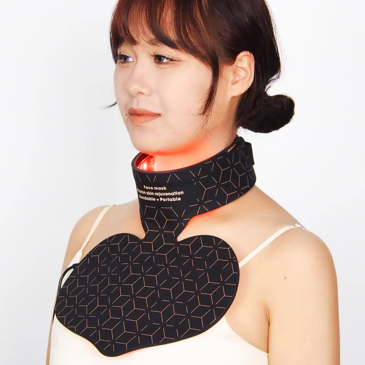Custom High-Quality Silicone Personal Care Products: Red Light Facial Mask and Neck Mask