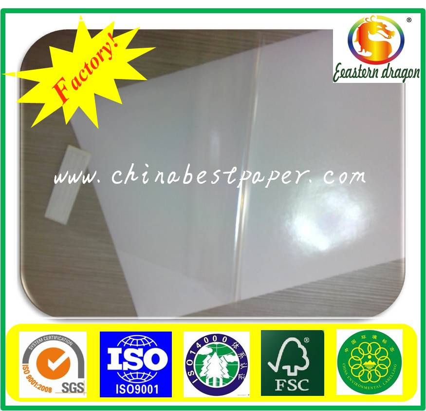 White Color Adhesive Paper 85g/adhesive paper gloss face