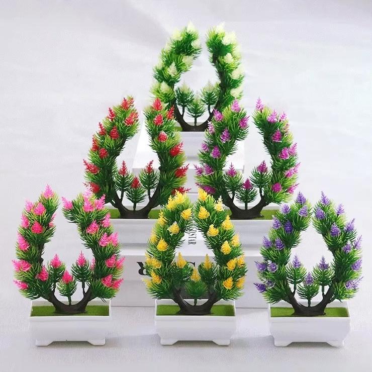 Бонсай искусственный пластиковый в горшке