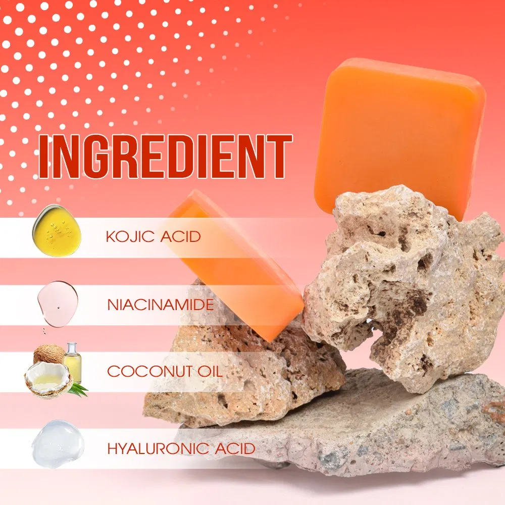 Private Label Natural Organic Kojic Acid & Papaya Skin Whitening Body Face Brightening Soap