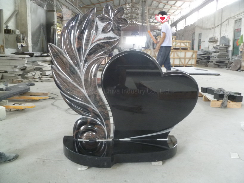 Grave Stone Wholesale Black/White/Grey Granite Cheap Angel/Heart/Butterfly Monuments Headstones Tombstones