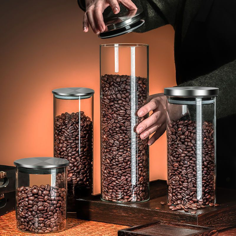 Большая герметичная банка для хранения кофейных зерен