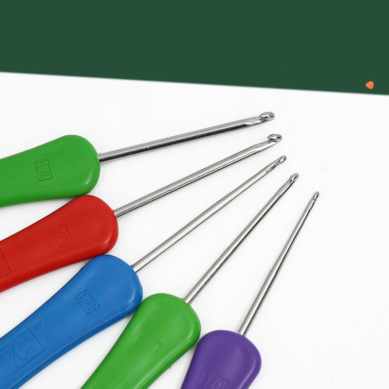 Wholesale Double-Head Crochet Hook with Plastic Handle Sewing Knitting Tool Accessory