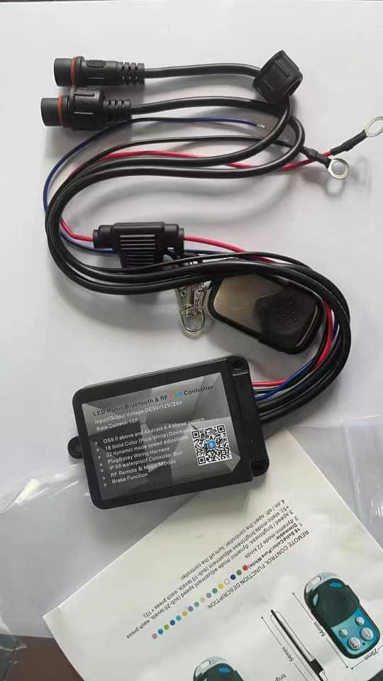 Logo Custom 24W RGBW/White Bluetooth Controller Auto LED Underglow Rock Lights