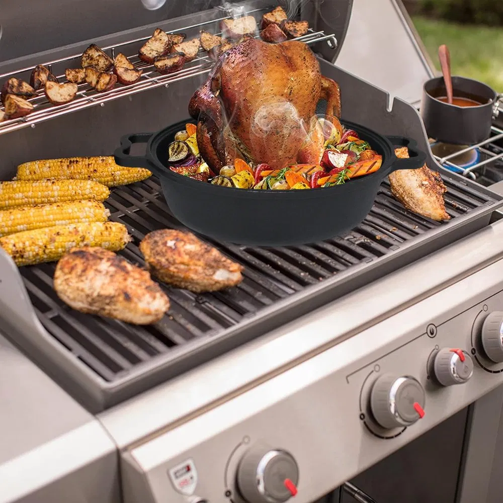 BBQ Roaster Cast Iron Bake Pot Sweet Potato Casserole Cast Iron Baked Sweet Potato Pan Pot Ovens