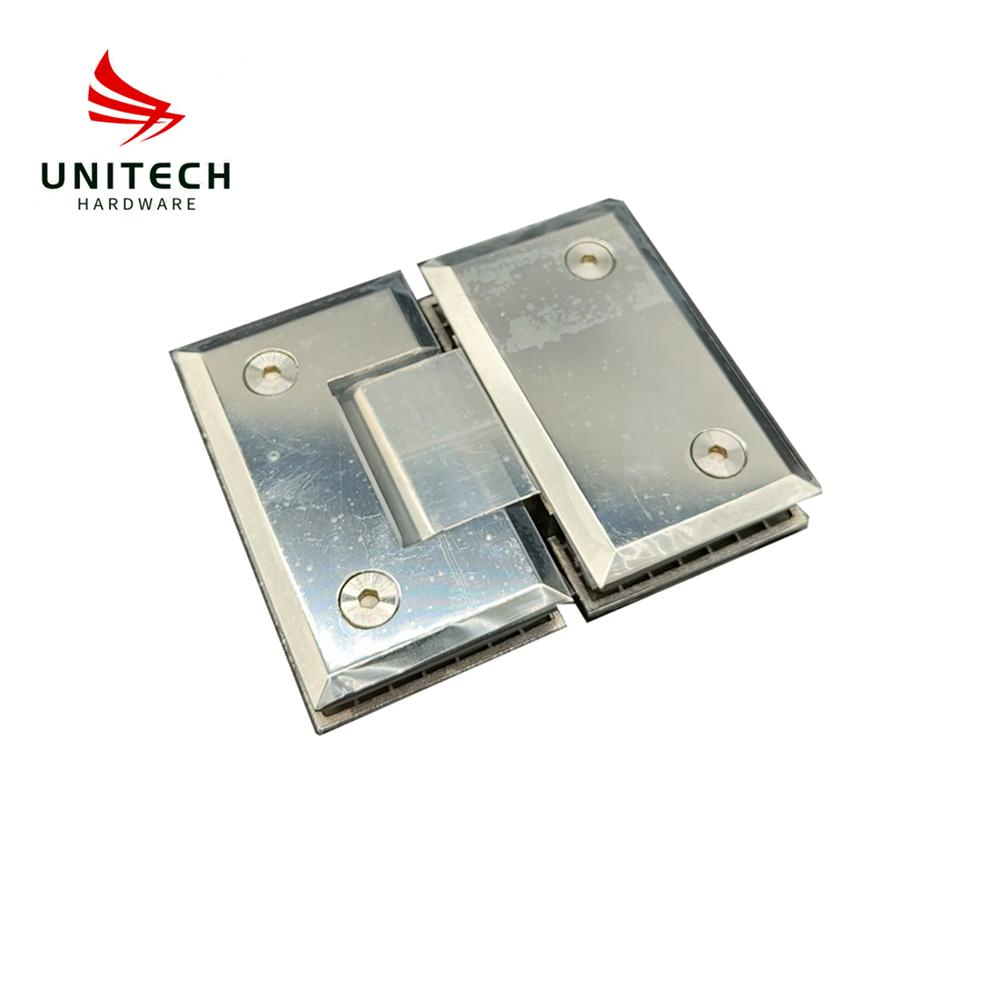 Stainless Steel 304 180 Degree Glass to Glass Shower Door Clamp Fitting