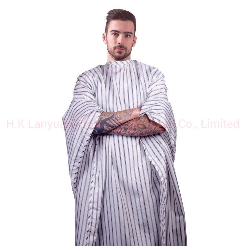 Накидка парикмахерская мужская синяя для стрижки