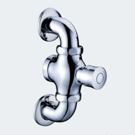 Polished Brass Toilet Flush Valve Durable Pedal Touchless Flush Valve Convenient