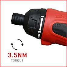 Toolsmfg 3.6V Cordless Electric Screwdriver with LED Work Light, Adjustable Speed