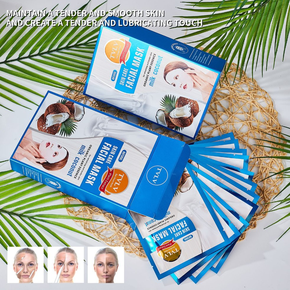 Coconut Milk Hydrating Facial Mask Set for Radiant Skin