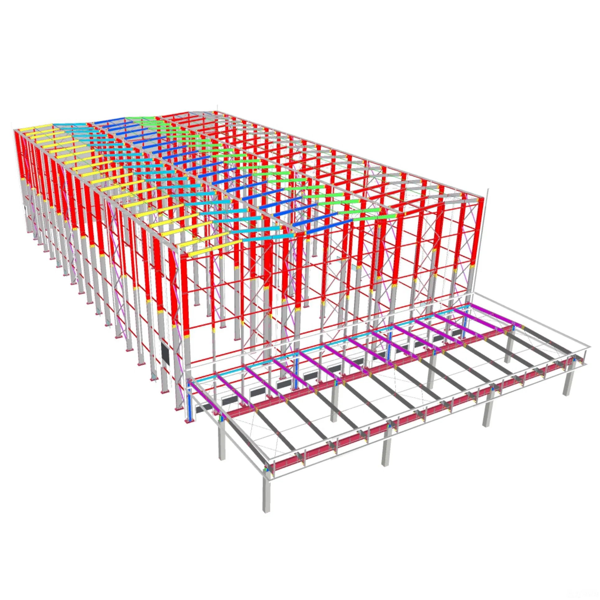 China New Modern Wholesale Construction Material of Middle Size Light Steel Structure for Production