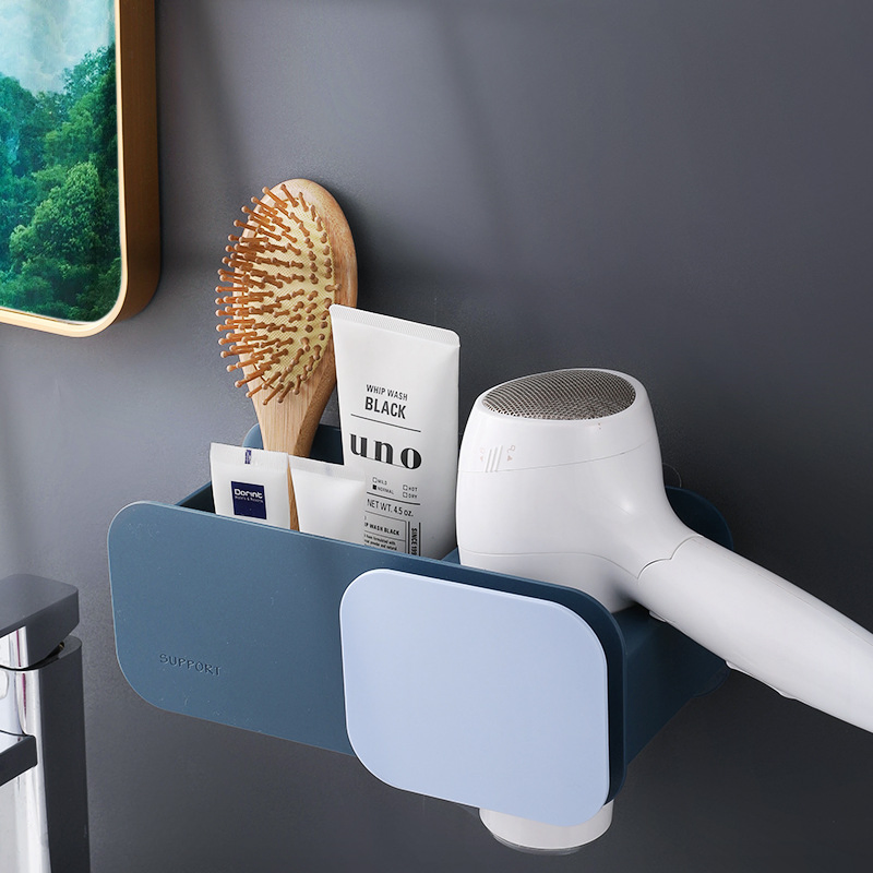 Household Non-Perforated Bathroom Rack Toilet Hair Dryer Rack Toilet Bathroom Rack Wall-Mounted Storage Rack