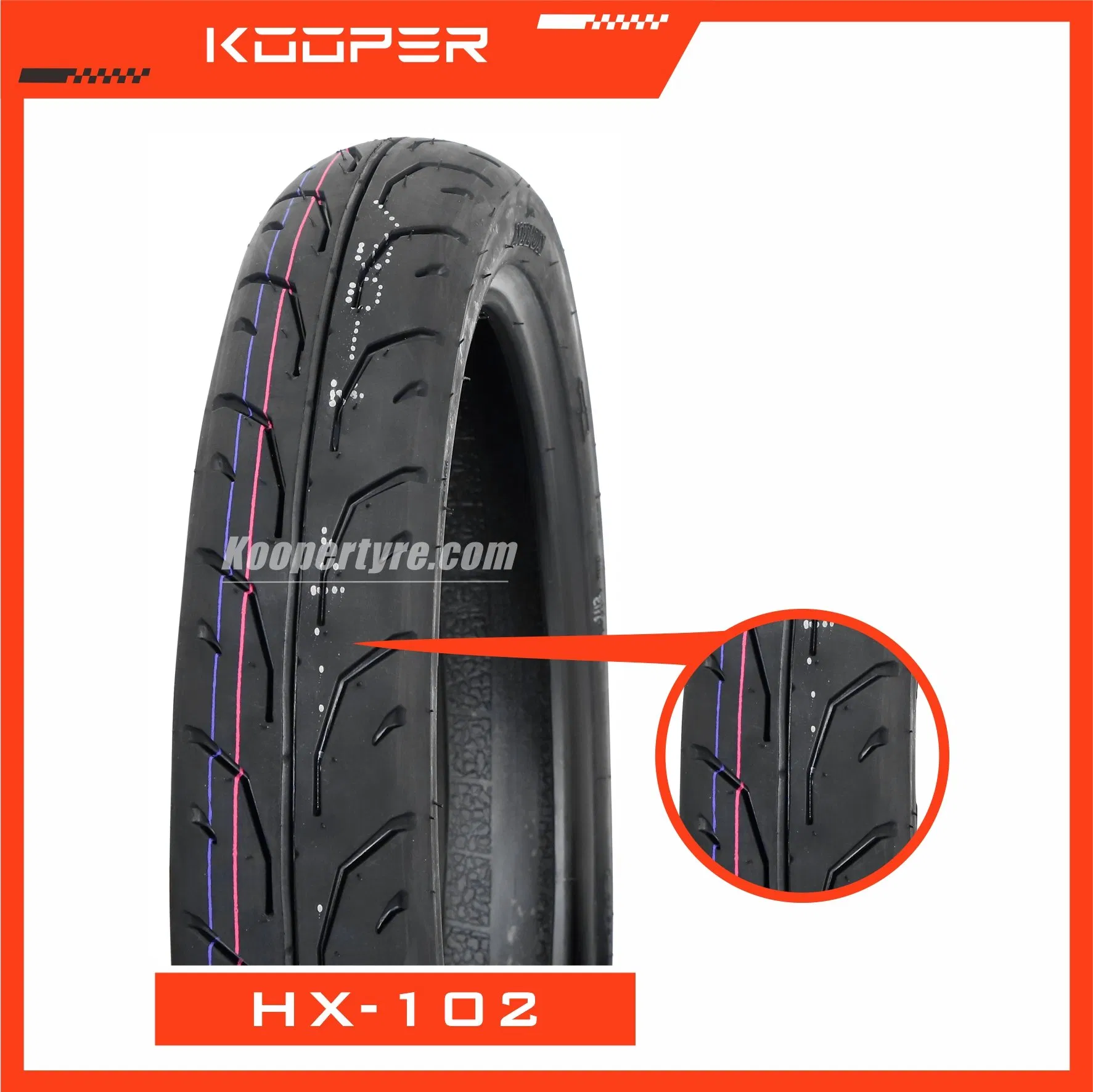 Шина мотоциклетная KOOPER 3.00-18, 8PR