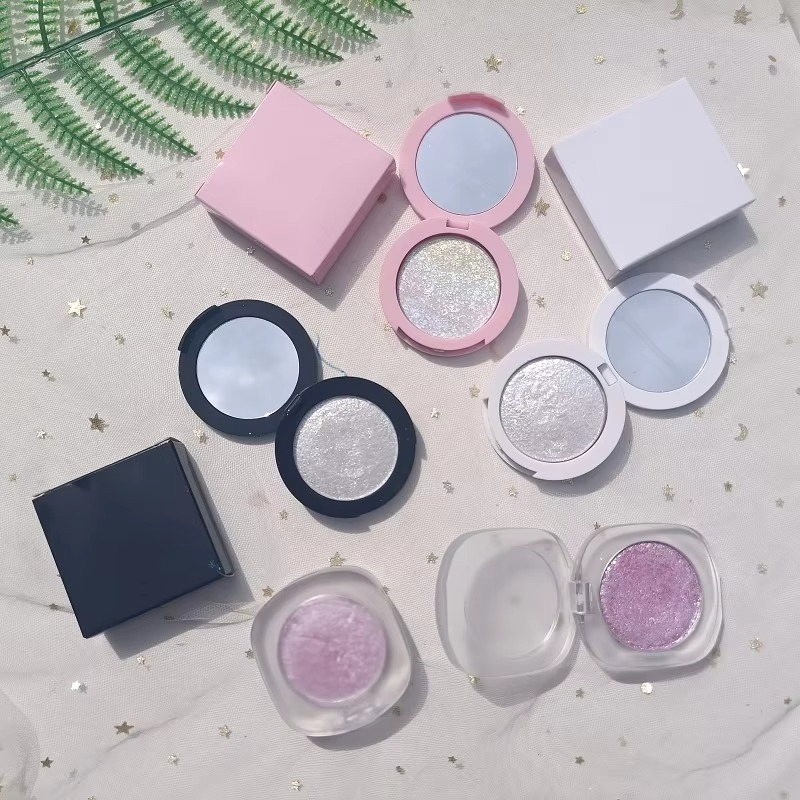 Rainbow Highlighter Makeup Customized Vegan Waterproof Chameleon Shimmer Highlighter Cosmetics