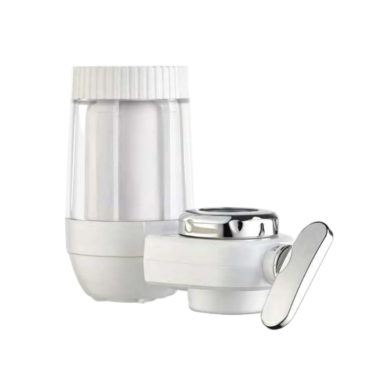 Manual Activated Carbon Tap Water Filter Home Kitchen Ceramic Cartridge Faucet Purifier for Household Use Backwash