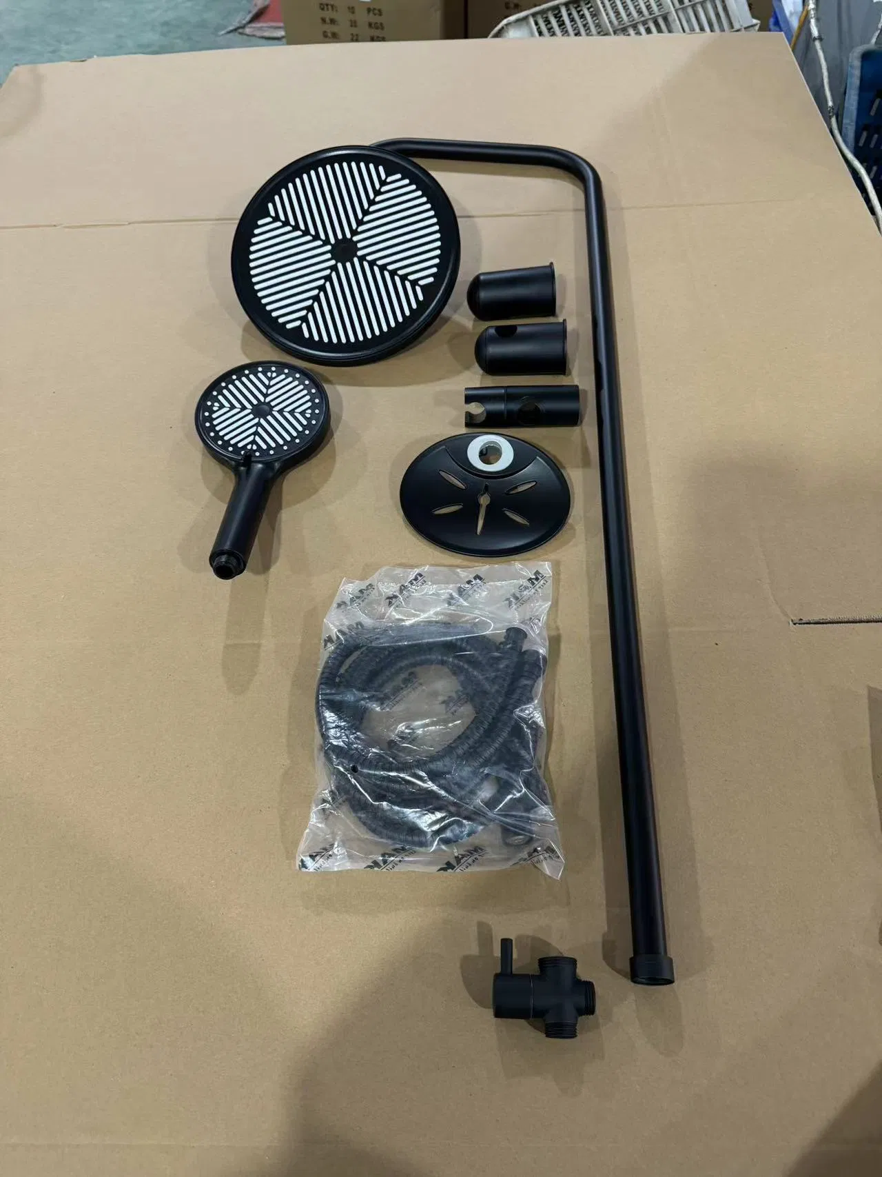 8" Square ABS Shower Head Set with Chrome Plating and Massage