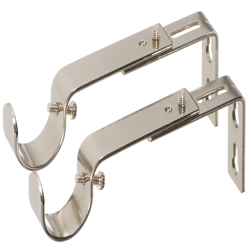 Heavy-Duty Adjustable Curtain Rod Bracket for Single Rod