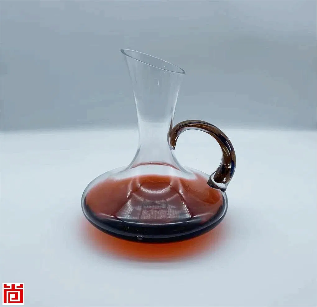 True Unique Handled Glass Wine Decanter for Red or White Wine