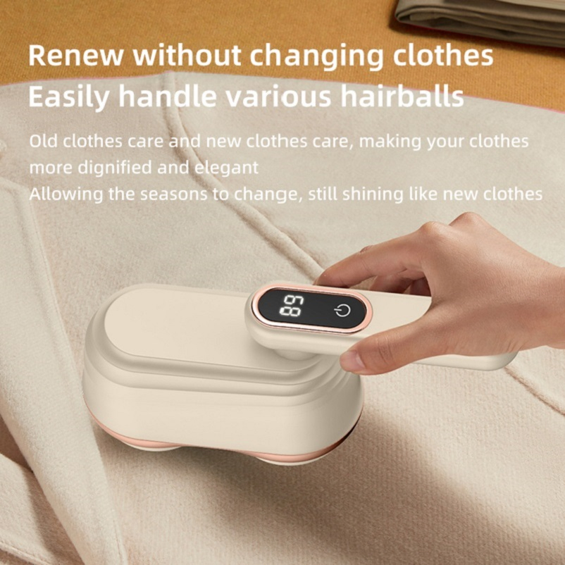 Rechargeable Two Head Portable Electric Lint Remover Clothes Fabric Shaver and Lint Remover