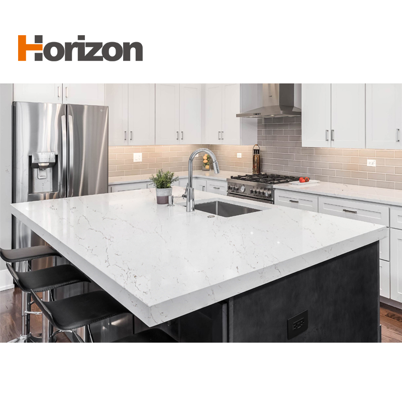 Top Selling Artificial Quartz Stone Calacatta Gold Statuario Marble Countertop Building