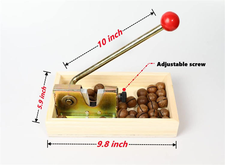 Wooden Hand Cashew Walnuts Macadamia Pecan Nuts Cracker Opener Machine Nutcracker