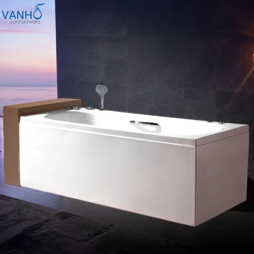 Угловая акриловая ванна с гидромассажем для одного человека